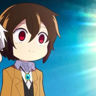 ☕️ Dazai Osamu Bungou Stray Dogs Аниме, Чиби, Дазай, BSD telegram sticker