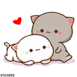 😽 แมว, น่ารัก, รัก, หัวใจ, คาวาอิ, สติกเกอร์ telegram sticker