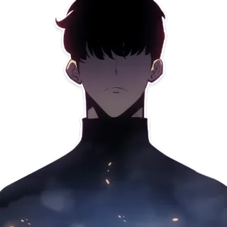 😠 man, dark, mysterious, anime, manga telegram sticker