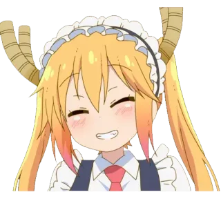 😁 Tohru Miss Kobayashi's Dragon Maid Anime, Dragon, Mignon, Maid, Kawaii, Tohru, Miss Kobayashi's Dragon Maid whatsapp sticker