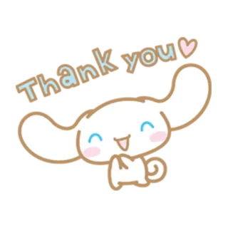 👌 Thank you cinnamoroll, sanrio, kawaii, cute, thank you telegram sticker