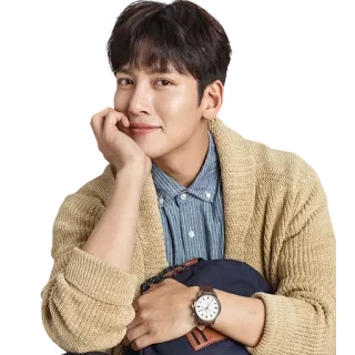 😊 homme, personne, acteur, coréen, cardigan, montre, beau whatsapp sticker