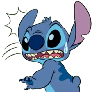 😰 Stitch Cartoon, Disney, Figur, Niedlich, Alien, Blau telegram sticker