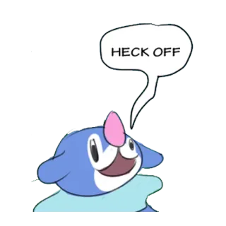 🖕 HECK OFF pokemon, phoque, mignon, animal, dessin animé telegram sticker
