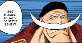 🤨 Whitebeard One Piece SEI SICURO DI AVER SENTITO BENE?! Anime, One Piece, Whitebeard, Manga telegram sticker