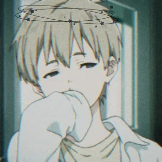 💈 anime, boy, stars, cartoon, aesthetic, sleepy telegram sticker