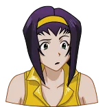 🤨 Faye Valentine Cowboy Bebop anime, faye valentine, cowboy bebop, cartoon, woman telegram sticker