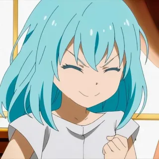 🌟 Rimuru Tempest That Time I Got Reincarnated as a Slime アニメ, マンガ, ちび, 可愛い, 笑顔, リムル whatsapp sticker