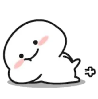 😛 милый, каваий, капля, мультфильм, персонаж, наклейка telegram sticker