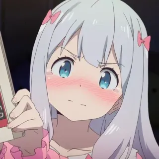 ❤️ Sagiri Izumi Eromanga Sensei anime, garota, Sagiri Izumi, Eromanga Sensei, fofa, ruborizar whatsapp sticker
