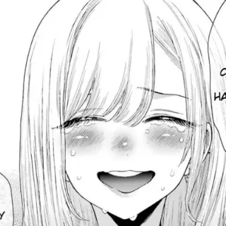 😄 Anime, Manga, Fille, Pleurs, Joyeux telegram sticker