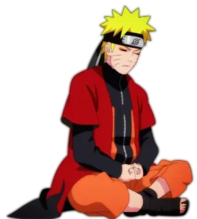 😌 Naruto anime, manga, naruto, uzumaki, ninja, meditation telegram sticker