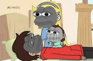 🍳 Мем, Пепе, Грустный, Стар против сил зла telegram sticker