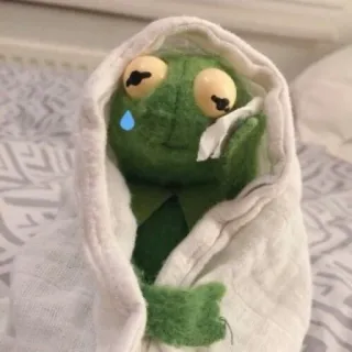 😭 Kermit the Frog kermit, triste, muppets, piangendo, rana, meme telegram sticker