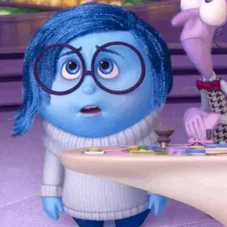 🤖 Sadness Inside Out Tristezza, Inside Out, Cartoni animati, Disney, Pixar telegram sticker