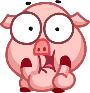 😱 babi, kartun, binatang, lucu, stiker telegram sticker