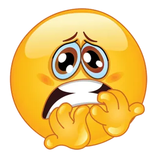 😰 emoji, nervous, anxious, scared telegram sticker