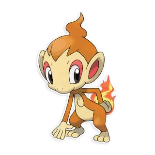 🔥 Chimchar Pokemon fire, monkey, animal, cartoon, cute telegram sticker
