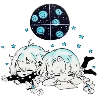 😴 アニメ, 星, かわいい, イラスト, 絵, 可愛い telegram sticker