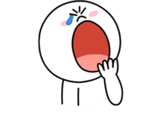 😴 плачущий, грустный, расстроенный, эмодзи, мультфильм, лицо whatsapp sticker