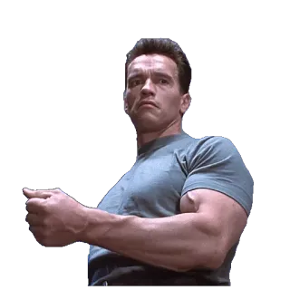 💪 Arnold Schwarzenegger นักแสดง, มีกล้าม, จริงจัง, แข็งแรง, ดาราแอคชั่น, นักเพาะกาย telegram sticker