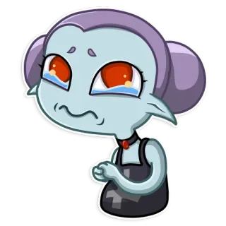 😭 Cartone animato, Triste, Piangere, Mostro, Alieno, Personaggio whatsapp sticker