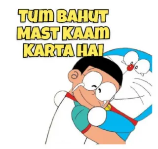 💖 Doraemon TUM BAHUT MAST KAAM KARTA HAI Doraemon, Phim hoạt hình, Tiếng Hindi, Anime whatsapp sticker