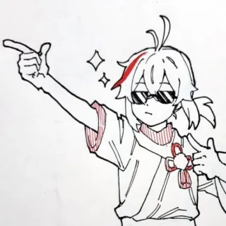 😎 动漫, 角色, 卡通, 太阳镜 telegram sticker