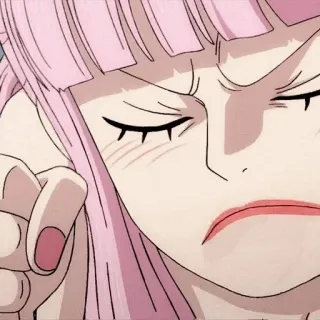 🌸 Shirahoshi One Piece Anime, One Piece, Shirahoshi, Personaje, Enojado, Señalando whatsapp sticker
