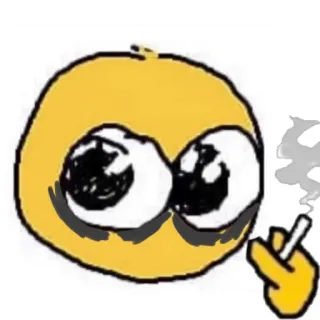 😔 Emoji, Jari tengah, Rokok, Asap, Ofensif whatsapp sticker