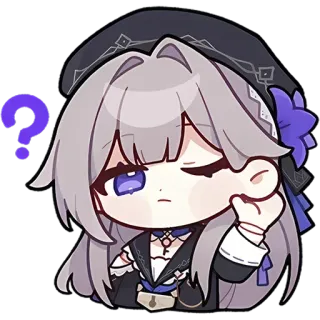 ❓ Anime, Sticker, Frage, Verwirrt, Charakter whatsapp sticker