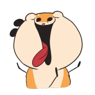 😛 động vật, chuột hamster, hoạt hình, biểu cảm, hài hước, dễ thương telegram sticker