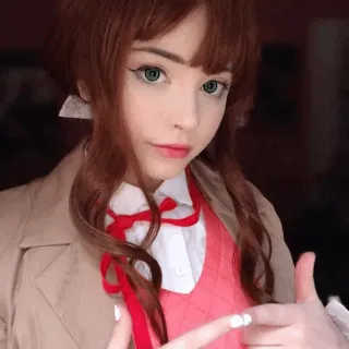 🎾 girl, cosplay, woman, offensive gesture, finger gun, hand gesture telegram sticker