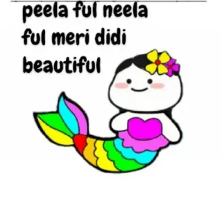 😝 peela ful neela
ful meri didi
beautiful nàng tiên cá, hoạt hình, dễ thương, hình minh họa, nhiều màu sắc telegram sticker