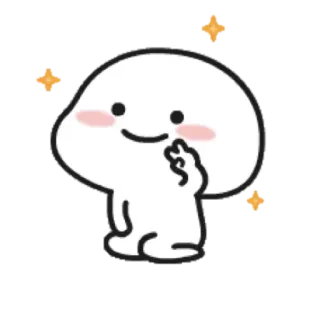 ✌ carino, kawaii, animato, scintillio, personaggio telegram sticker