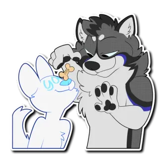 🐶 yo binatang, anjing, hewan peliharaan, karakter, stiker whatsapp sticker