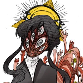 💜 surreal, grotesque, monster, weird, creepy, horror, eyes, abstract telegram sticker
