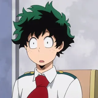 🎒 Izuku Midoriya My Hero Academia anime, my hero academia, izuku midoriya, deku, cartoon telegram sticker