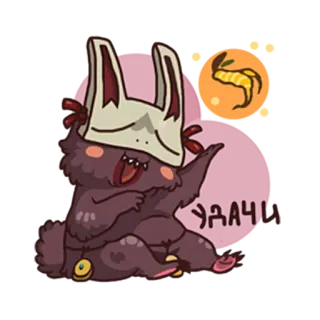 ☺️ УДАЧИ personagem, adesivo, animal, coelho, sorte whatsapp sticker
