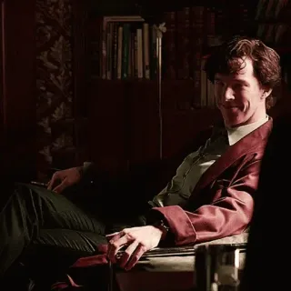 ⌛️ Sherlock Holmes Sherlock 셜록, 베네딕트 컴버배치, 캐릭터, TV 프로그램, 탐정, 똑똑한, 홈즈 telegram sticker