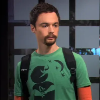 😐 Sheldon Cooper The Big Bang Theory Sheldon, The Big Bang Theory, nerd, character, TV show telegram sticker