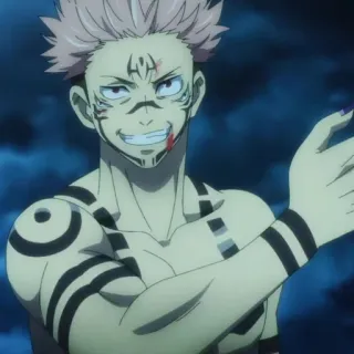 🎸 Ryomen Sukuna Jujutsu Kaisen Anime, Jujutsu Kaisen, Sukuna, Ryomen Sukuna, Vloek, Demon, Manga telegram sticker