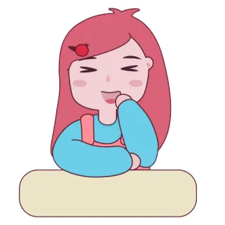 😄 卡通, 女孩, 可爱, 快乐, 动漫 telegram sticker