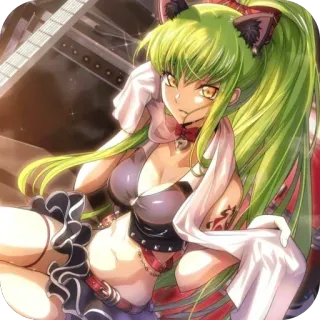 🫥 C.C. Code Geass whatsapp sticker