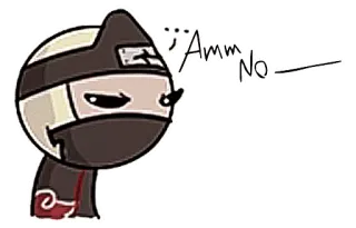 😏 Amm No Ninja, Anime, Nein, Süß, Figur, Aufkleber whatsapp sticker