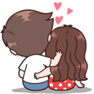 👫 커플, 사랑, 만화, 하트, 관계 whatsapp sticker
