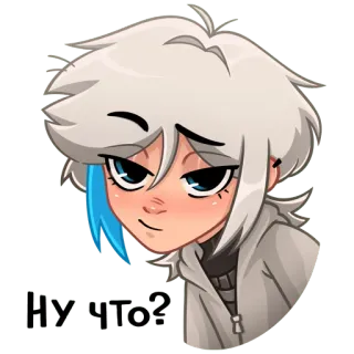 😏 jy just anime, character, cartoon, illustration telegram sticker