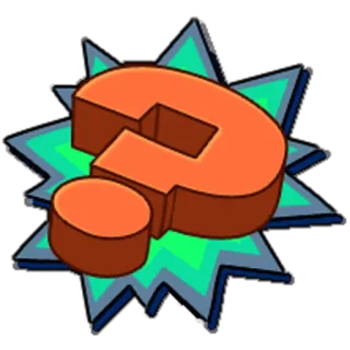❓ punto interrogativo, arancione, icona, domanda, simbolo, cartone animato telegram sticker