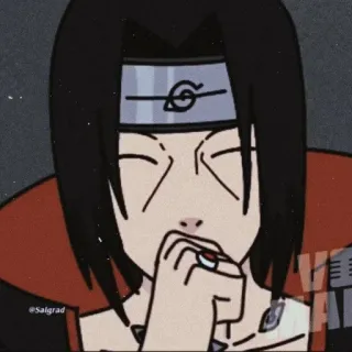 😷 Itachi Naruto Итачи, Наруто, Аниме, Манга, Учиха, Ниндзя, Наклейка telegram sticker