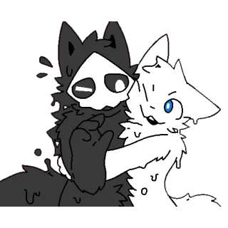 🖤 Furry, Fofo, Animal, Transformado, Video game telegram sticker